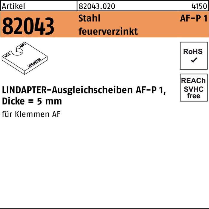 LINDAPTER Ausgleichsscheibe R 82043