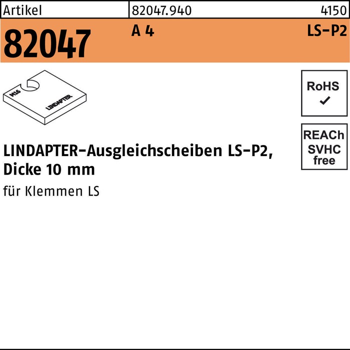 LINDAPTER Ausgleichsscheibe R 82047