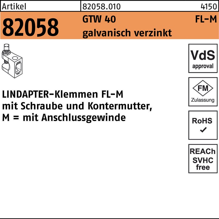 LINDAPTER Klemme R 82058 GTW 40