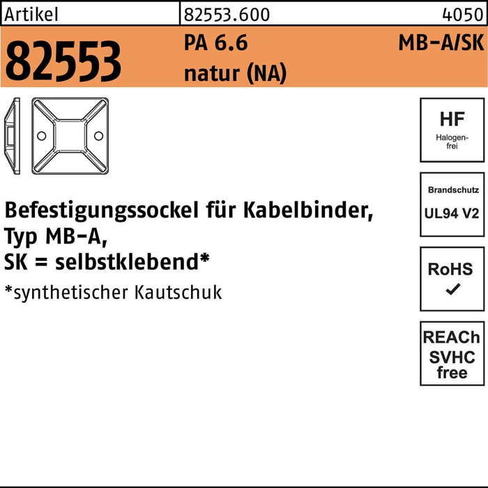 HELLERMANNTYTON Befestigungssockel R 82553