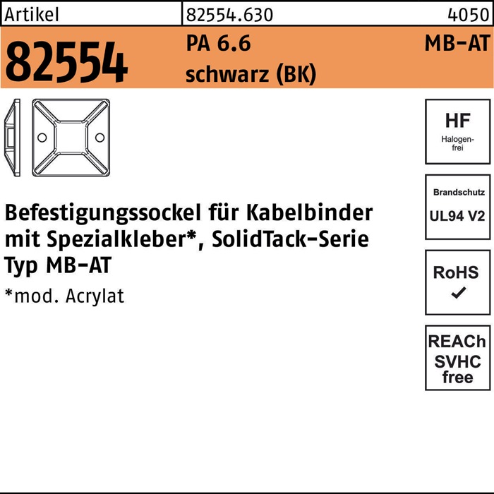 HELLERMANNTYTON Befestigungssockel R 82554
