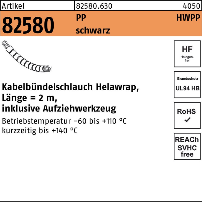 HELLERMANNTYTON Kabelbündelschlauch R 82580 Helawrap
