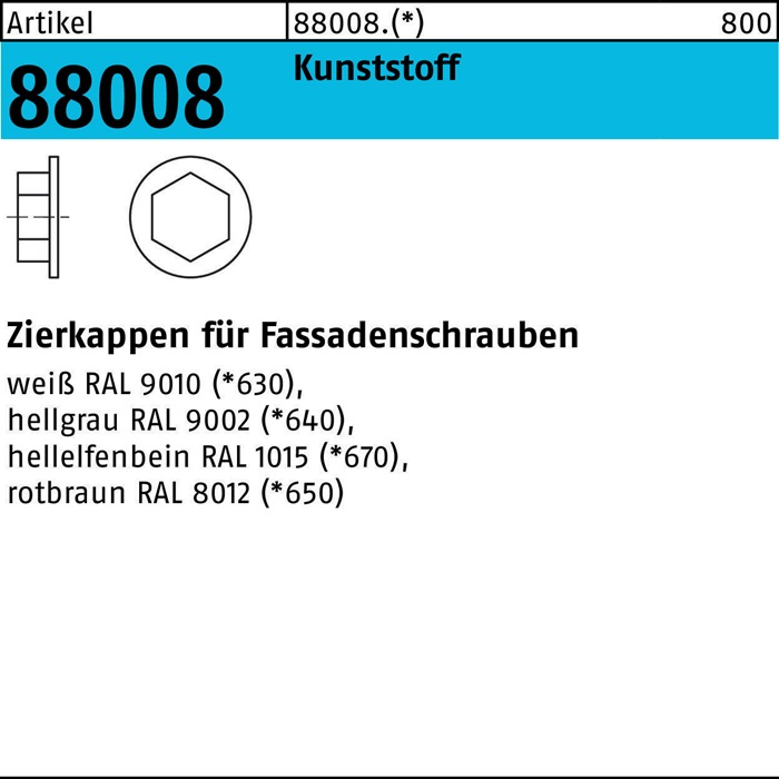 REYHER Zierkappe R 88008