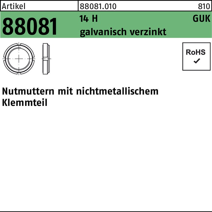 Nutmutter R 88081 m.Klemmteil