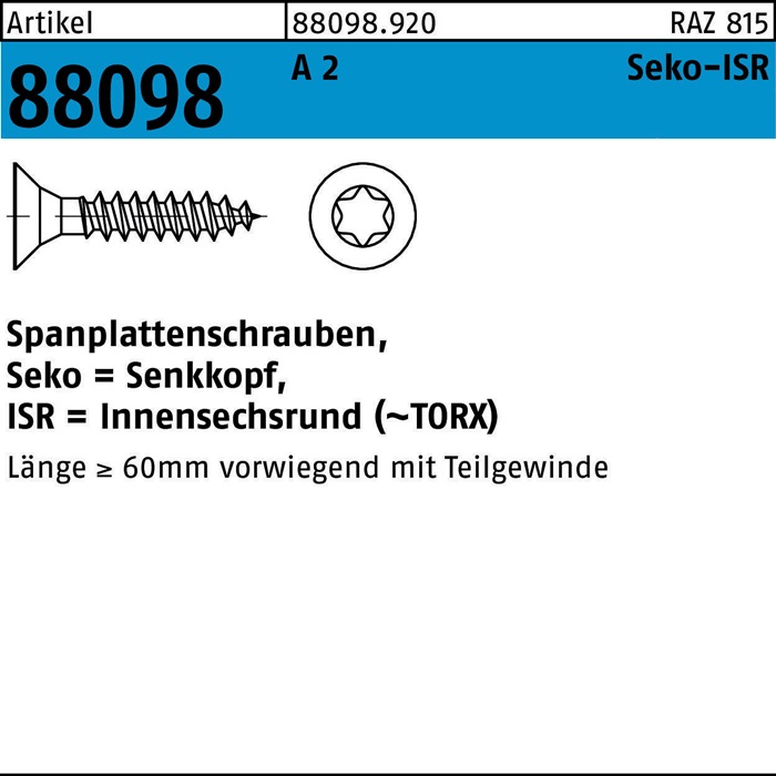 Spanplattenschraube R 88098