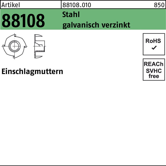 Einschlagmutter R 88108