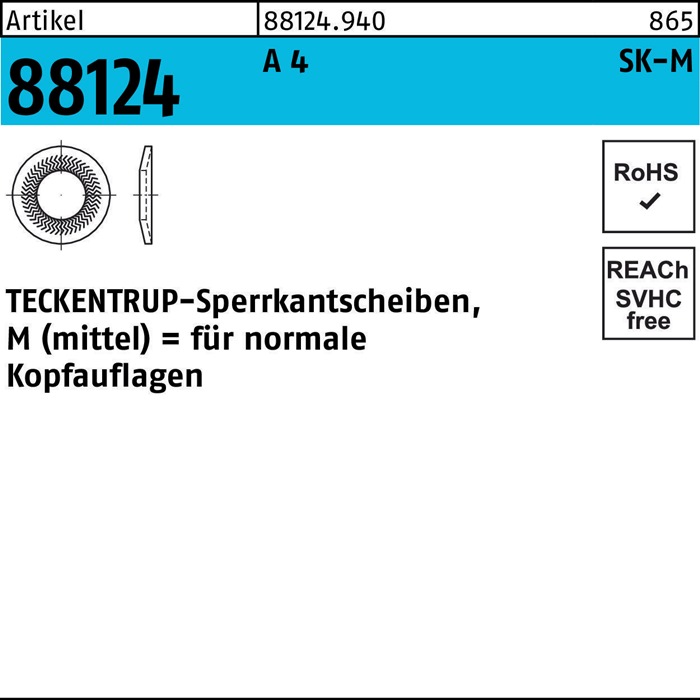 TECKENTRUP Sperrkantscheibe R 88124