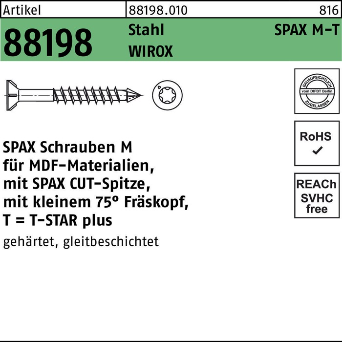 SPAX Schraube R 88198 Seko T-STAR