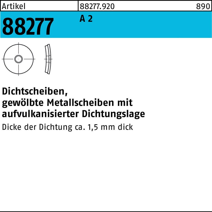 [8000229792] Dichtscheibe R 88277 m.Dichtungslage (A 2, 25 mm)