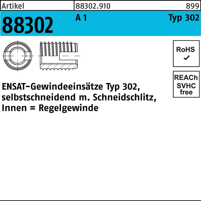 ENSAT Gewindeeinsatz R 88302 Typ 302
