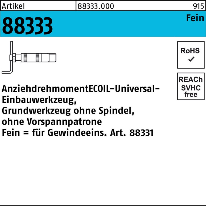 AMECOIL Einbauwerkzeug R 88333 Grundteil