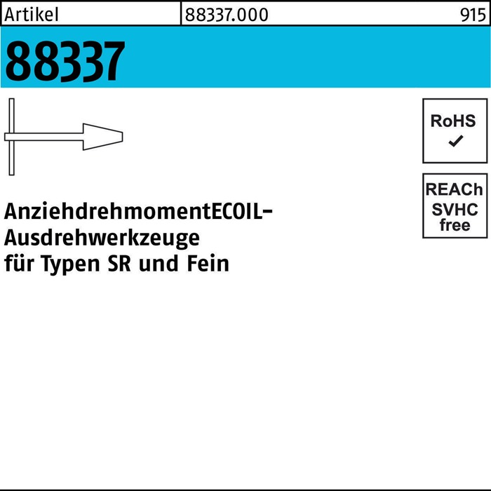 [8000230024] AMECOIL Ausdrehwerkzeug R 88337 (2 mm)