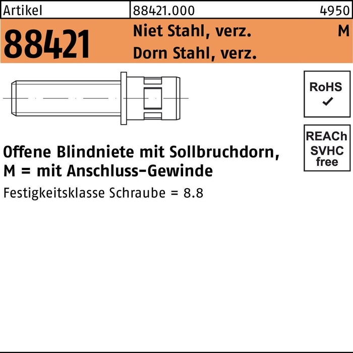 GESIPA Blindnietschraube R 88421 m.Gewinde