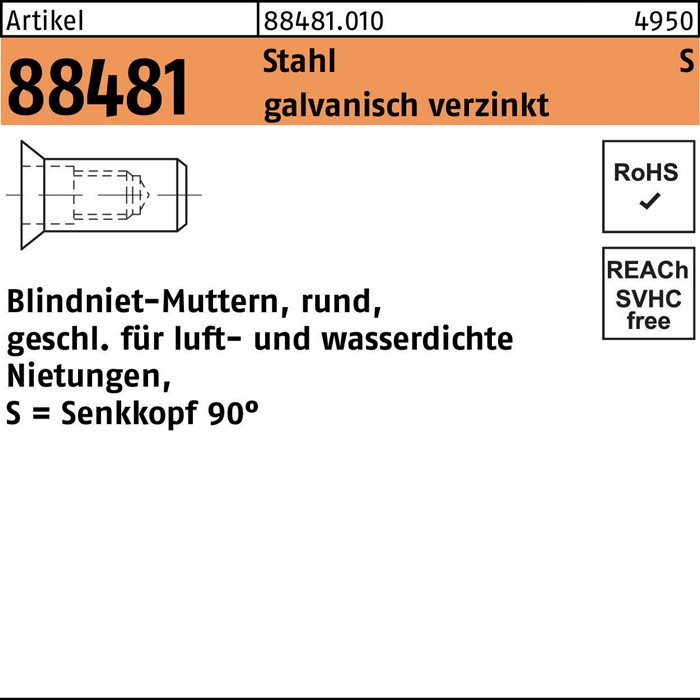 Blindnietmutter R 88481 SEKO
