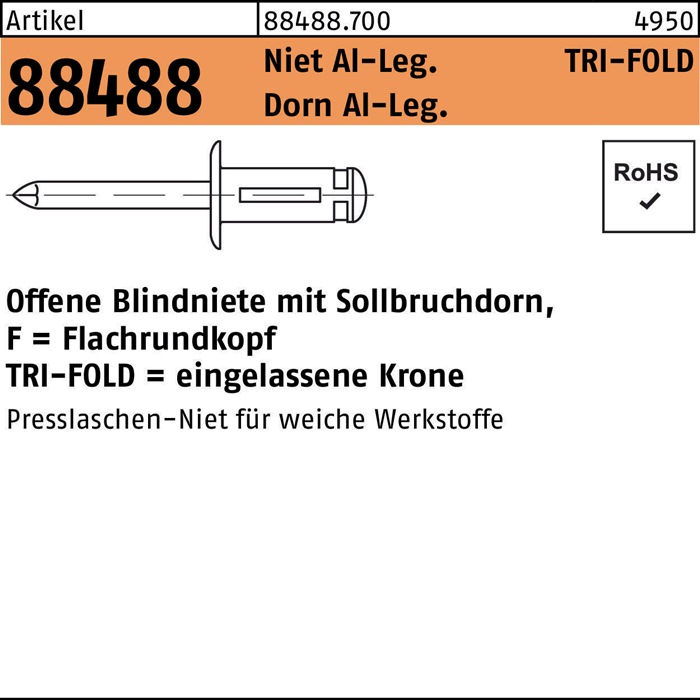 GESIPA Blindniete R 88488 Flachrundkopf