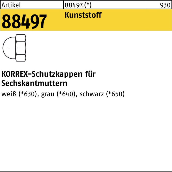 DUBO Schutzkappe R 88497 f.Sechskantmuttern