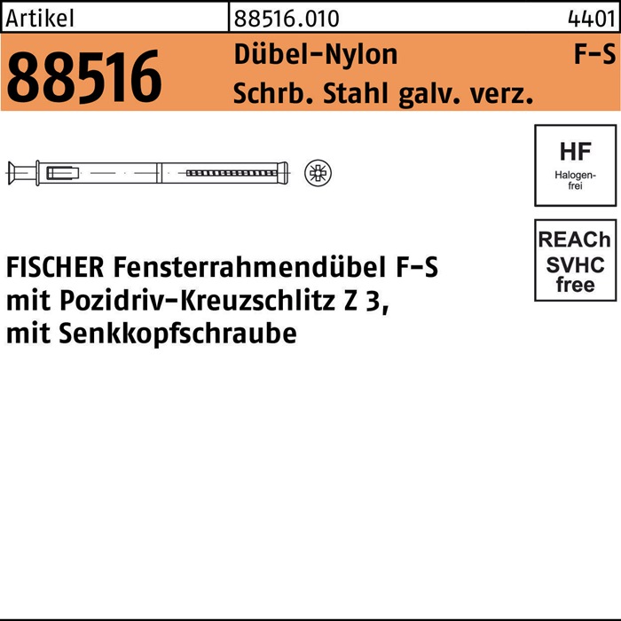 FISCHER Fensterrahmendübel R 88516
