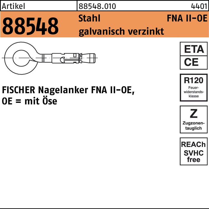 FISCHER Nagelanker R 88549 m.Öse