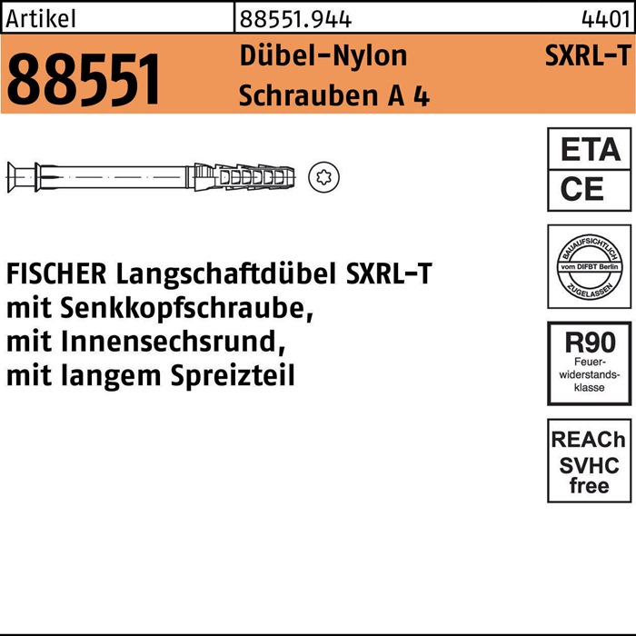 FISCHER Langschaftdübel R 88551