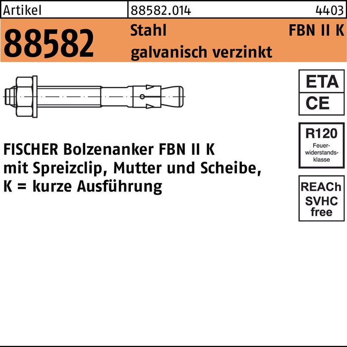 FISCHER Bolzenanker R 88582