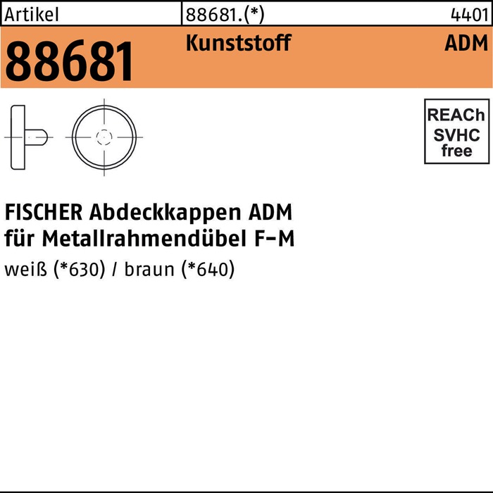 FISCHER Abdeckkappen R 88681