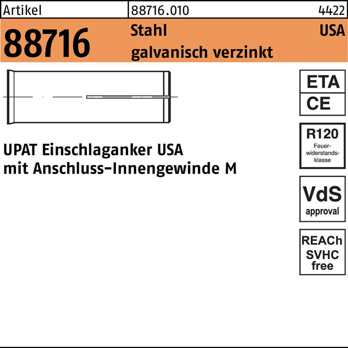 UPAT Einschlaganker R 88716