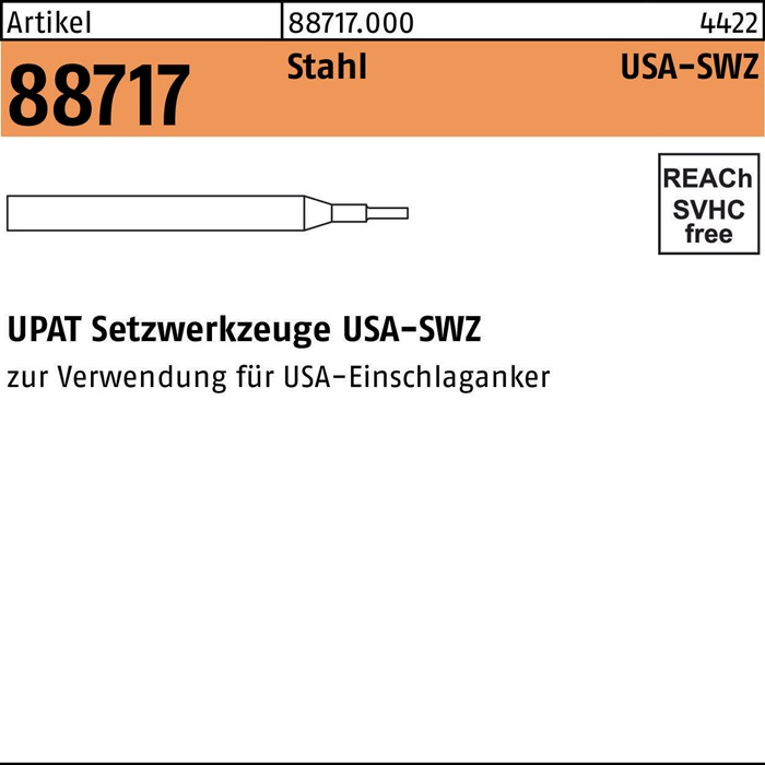 [088717000000080040] UPAT Setzwerkzeug R 88717 (8 mm)