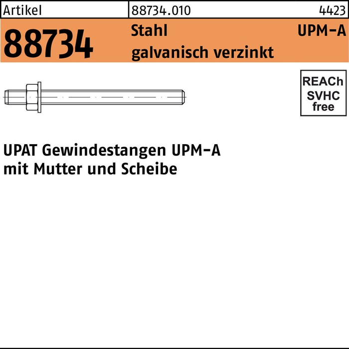 [088734001000160200] UPAT Ankerstange R 88734 (16 mm, 200 mm)