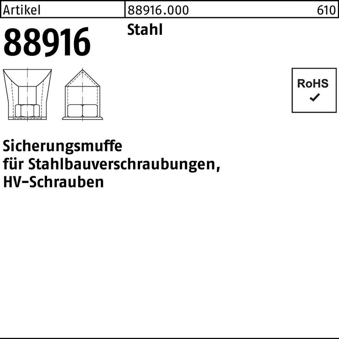Sicherungsmuffe R 88916 f.HV