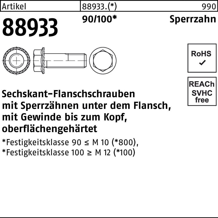Sechskantflanschschraube R 88933 Sperrz. VG