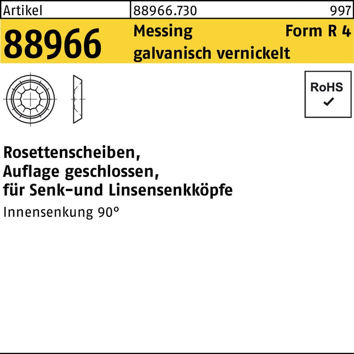 Rosettenscheibe R 88966 geschl.