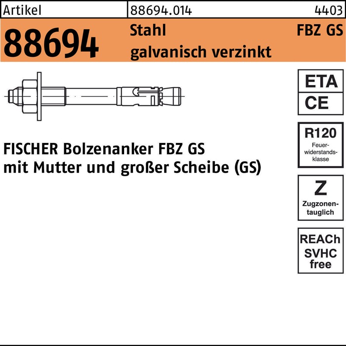 FISCHER Bolzenanker R 88694