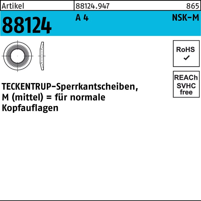 TECKENTRUP Sperrkantscheibe R 88124