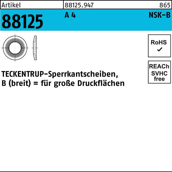 TECKENTRUP Sperrkantscheibe R 88125