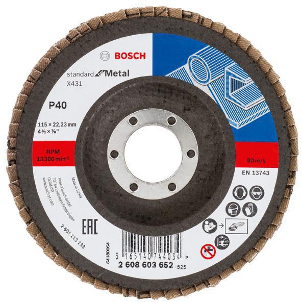 BOSCH Fächerschleifscheibe X431 Standard for Metal