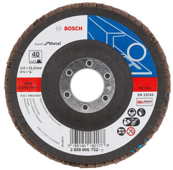 BOSCH Fächerschleifscheibe X551 Expert for Metal