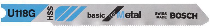 BOSCH Stichsägeblatt U 118 G Basic for Metal