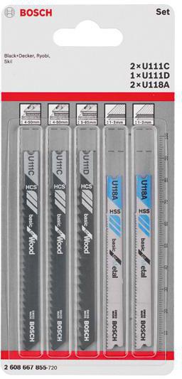 BOSCH Stichsägeblatt-Set Basic for Wood and Metal