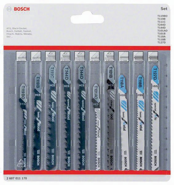 BOSCH Stichsägeblatt-Set Wood and Metal
