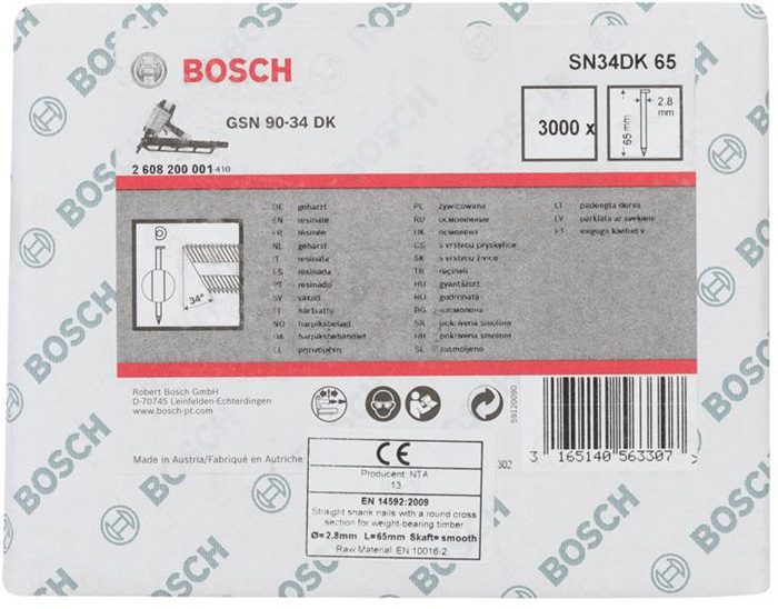 BOSCH Streifennagel SN34DK 65
