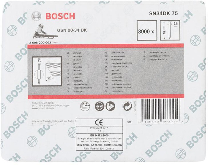 BOSCH Streifennagel SN34DK 75