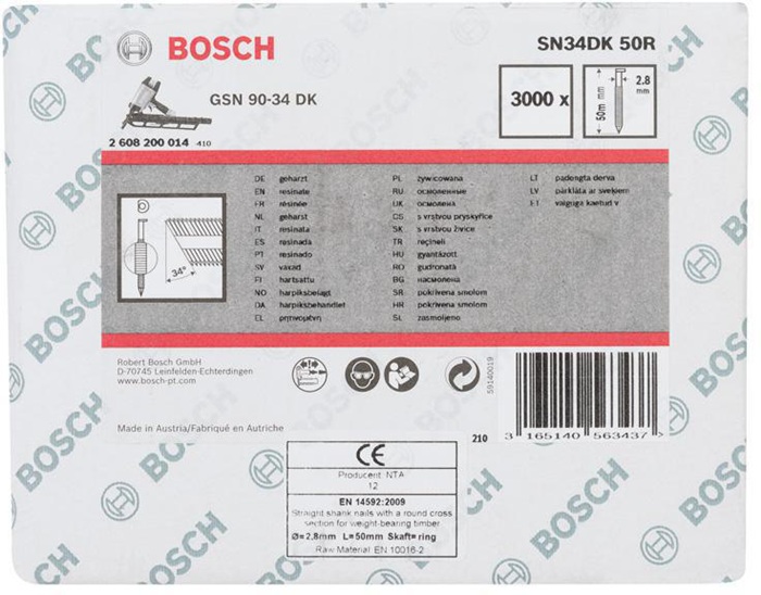 [8000346157] BOSCH Streifennagel SN34DK 50R (SN34DK 50R)