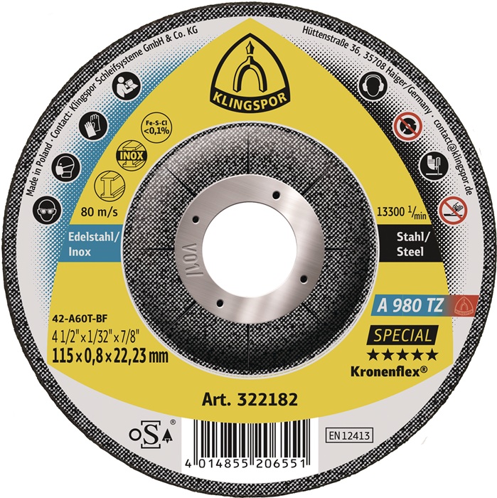 KLINGSPOR Trennscheibe A 980 TZ Special