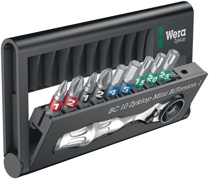 WERA Bitsatz Bit-Check 10 Zyklop Mini BiTorsion 1