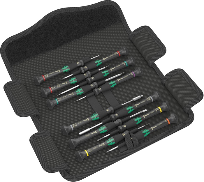 WERA Schraubendreher-Satz Kraftform Micro 12 Electronics 1