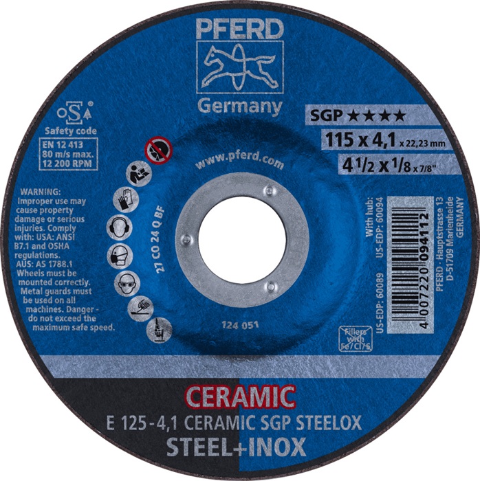 PFERD TOOLS Schruppscheibe CERAMIC SGP STEELOX