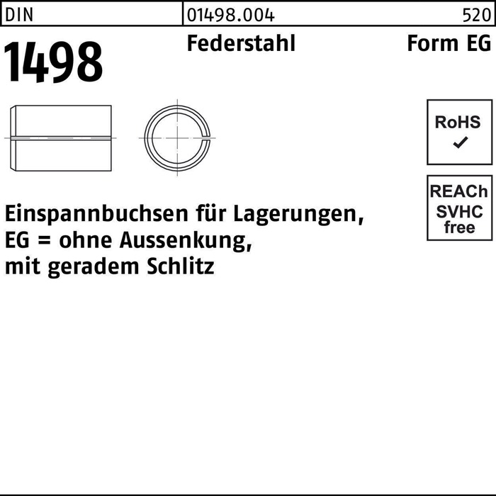 Einspannbuchse DIN 1498 Form EG