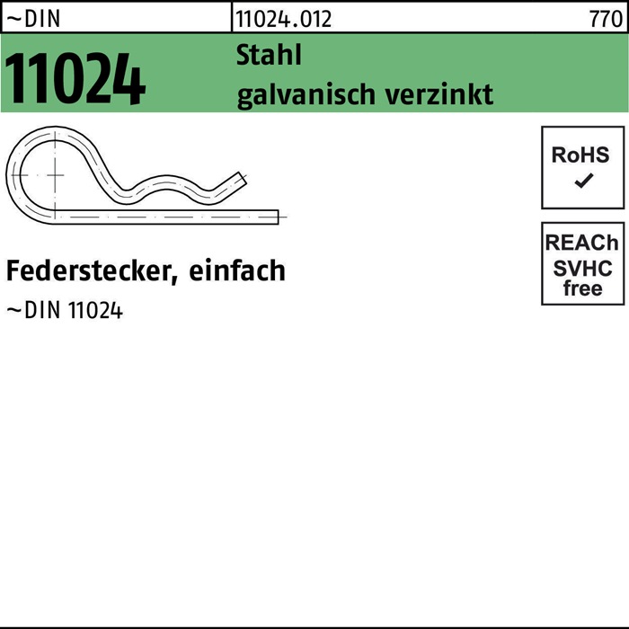 Federstecker DIN 11024