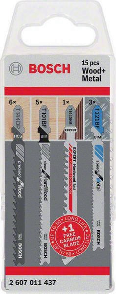 BOSCH Stichsägeblatt-Set JSB Wood and Metal