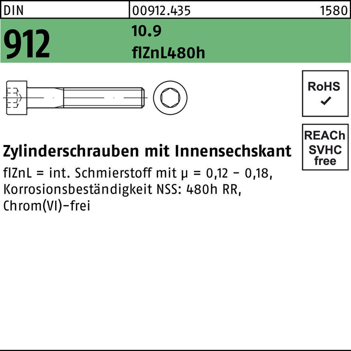 [000912103100240300] Zylinderschraube DIN 912 m.Innensechskant (300 mm, 24 mm, Ohne Formangabe)